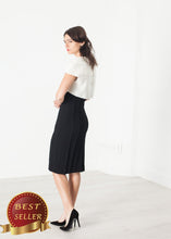 Load image into Gallery viewer, Layered Contrast Dress in Cream/Black - thangtv01737 (4517878071355)