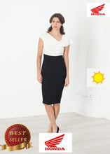 Load image into Gallery viewer, Asymmetric Dress in Cream/Black - thangtv01737 (4517878366267)
