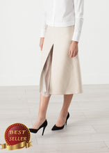 Load image into Gallery viewer, Tulle Pleat Skirt in Cream - thangtv01737 (4517886951483)