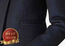 Load image into Gallery viewer, Weave Jacket in Black/Blue - thangtv01737 (4517885968443)