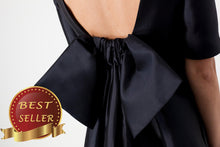 Load image into Gallery viewer, Tie Dress in Navy - thangtv01737 (4517927059515)