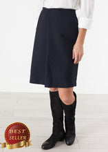 Load image into Gallery viewer, Pleated Wool Skirt in Navy - thangtv01737 (4517928534075)