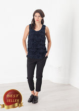 Load image into Gallery viewer, Ruffled Tank Top in Navy - thangtv01737 (4517927321659)