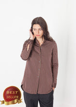 Load image into Gallery viewer, Sheen Button-Up in Red/Tan - thangtv01737 (4517931384891)