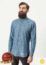 Load image into Gallery viewer, Floral Button-Up in Blue - thangtv01737 (4517880135739)