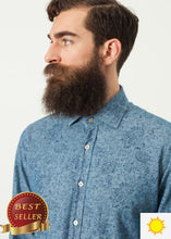 Load image into Gallery viewer, Floral Button-Up in Blue - thangtv01737 (4517880135739)