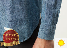 Load image into Gallery viewer, Floral Button-Up in Blue - thangtv01737 (4517880135739)
