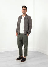 Load image into Gallery viewer, Leather Bomber Jacket in Dust - thangtv01737 (4517973917755)