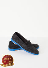 Load image into Gallery viewer, Suede Loafers - Black/Blue - thangtv01737 (4517879611451)