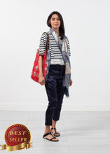Load image into Gallery viewer, Sleeve Top in Navy Stripe - thangtv01737 (4517927649339)