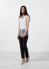 Load image into Gallery viewer, Sheer Button-Up Blouse in Pale Blue - thangtv01737 (4517973688379)