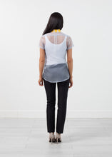 Load image into Gallery viewer, Sheer Button-Up Blouse in Pale Blue - thangtv01737 (4517973688379)