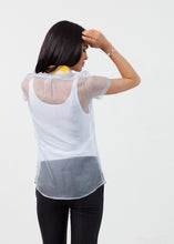 Load image into Gallery viewer, Sheer Button-Up Blouse in Pale Blue - thangtv01737 (4517973688379)