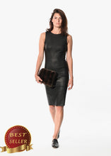 Load image into Gallery viewer, Iranta Leather Dress in Black - thangtv01737 (4517877448763)