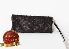 Load image into Gallery viewer, Roxanne Leather Clutch in Black - thangtv01737 (4517940133947)