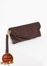 Load image into Gallery viewer, Roxanne Leather Clutch in Brown - thangtv01737 (4517940363323)