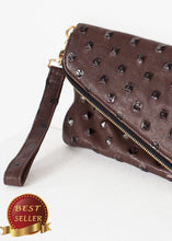 Load image into Gallery viewer, Roxanne Leather Clutch in Brown - thangtv01737 (4517940363323)