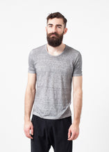 Load image into Gallery viewer, Linen T-shirt in Dolphin - thangtv01737 (4517985976379)