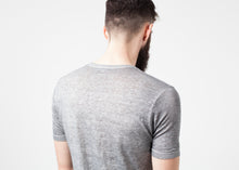 Load image into Gallery viewer, Linen T-shirt in Dolphin - thangtv01737 (4517985976379)