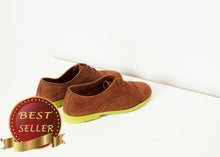 Load image into Gallery viewer, Suede Oxford in Natural/Lime - thangtv01737 (4517879283771)