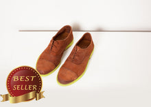 Load image into Gallery viewer, Suede Oxford in Natural/Lime - thangtv01737 (4517879283771)