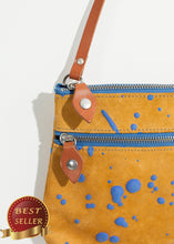 Load image into Gallery viewer, Ink Splatter Shoulder Bag in Mustard/Blue - thangtv01737 (4517881774139)