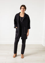 Load image into Gallery viewer, Neoprene Flower Coat in Black - thangtv01737 (4517953732667)

