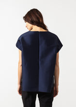 Load image into Gallery viewer, Tucked Sleeve Blouse in Navy - thangtv01737 (4517954158651)
