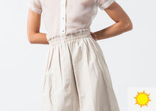Load image into Gallery viewer, Eulera Leather Skirt in Cream - thangtv01737 (4517972410427)
