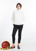 Load image into Gallery viewer, Trim Collar Poplin Blouse in Off White - thangtv01737 (4517893341243)
