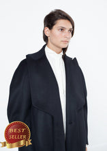 Load image into Gallery viewer, Shahmeena Cocoon Coat in Black - thangtv01737 (4517892816955)

