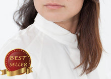 Load image into Gallery viewer, Trim Collar Poplin Blouse in Off White - thangtv01737 (4517893341243)
