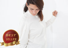 Load image into Gallery viewer, Trim Collar Poplin Blouse in Off White - thangtv01737 (4517893341243)
