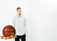 Load image into Gallery viewer, Kasuri Jersey Button-Up in Ivory/Black - thangtv01737 (4517911855163)
