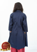 Load image into Gallery viewer, Sateen Trench in Navy - thangtv01737 (4517894881339)
