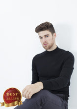 Load image into Gallery viewer, Merino Knit Turtleneck in Black - thangtv01737 (4517904416827)
