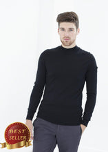 Load image into Gallery viewer, Merino Knit Turtleneck in Black - thangtv01737 (4517904416827)
