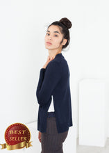 Load image into Gallery viewer, Square Cardigan in Navy - thangtv01737 (4517922603067)
