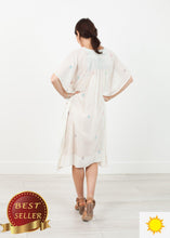 Load image into Gallery viewer, Floral Tent Dress in White - thangtv01737 (4517932531771)
