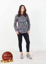 Load image into Gallery viewer, Long Sleeve Blouse in Black/Floral - thangtv01737 (4517933875259)
