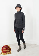 Load image into Gallery viewer, Cotton Long Tee in Ink - thangtv01737 (4517934399547)
