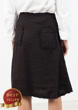 Load image into Gallery viewer, Wrap Snap Skirt in Black - thangtv01737 (4517928271931)
