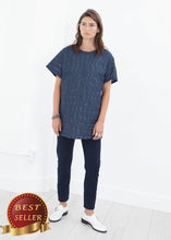 Load image into Gallery viewer, Quilted Mesh Mini Dress in Navy - thangtv01737 (4517904810043)
