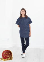 Load image into Gallery viewer, Quilted Mesh Mini Dress in Navy - thangtv01737 (4517904810043)
