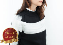 Load image into Gallery viewer, Contrast Felted Sweater in Black - thangtv01737 (4517922734139)
