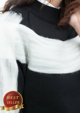 Load image into Gallery viewer, Contrast Felted Sweater in Black - thangtv01737 (4517922734139)
