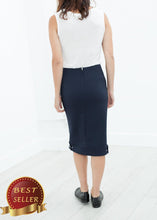 Load image into Gallery viewer, Contrast Zipper Skirt in Navy - thangtv01737 (4517921587259)
