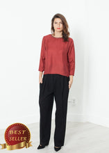 Load image into Gallery viewer, Pleated Waistband Trouser in Black - thangtv01737 (4517923127355)
