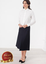 Load image into Gallery viewer, Tulle Pleat Skirt in Navy - thangtv01737 (4517886754875)
