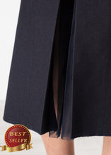 Load image into Gallery viewer, Tulle Pleat Skirt in Navy - thangtv01737 (4517886754875)
